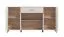 Kommode | 4 Drehtüren | 1 Schublade | Farbe: Kaschmir | ABS-Kanten | 3 Holzeinlegeböden | Sideboard | Maße: 179,5 x 40 x 90,5 cm | 6 Fächer | für Wohnzimmer