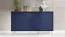 Sideboard / Kommode mit drei Schubladen Egaleo 02, Farbe: Dunkelblau, zwei Türen, zwei Fächer, Griffe & Beine: Metall, Maße: 89 x 156 x 40,5 cm, ABS-Kanten