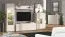 Vitrine | Farbe: Kaschmir | klein | 1 Glastür | Maße: 83,5 x 35 x 130 cm | 1 Drehtür | 3 Fächer | getöntes Glas | Metallgriffe | schlichtes Design