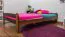 Jugendbett Kiefer Vollholz massiv Nussfarben A11, inkl. Lattenrost - Abmessung 160 x 200 cm