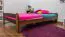 Jugendbett Kiefer Vollholz massiv Nussfarben A11, inkl. Lattenrost - Abmessung 160 x 200 cm