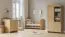 Kinderzimmer Komplett Set A Mille | 3-teilig | Farbe: Eiche | Soft-Close-Funktion | ABS-Kanten | Wickelkommode | Gitterbett| Kleiderschrank