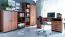 Kommode Mojokerto 19, Farbe: Walnuss / Schwarz - Abmessungen: 121 x 80 x 39 cm (H x B x T)