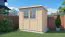 Steiner Gartenhaus Glücksburg 03 | Doppelflügeltür inkl. Fenster | inkl. Fußboden | Naturbelassen | Nutzfläche: 4,24 m² | Pultdach | Holz-Gerätehaus