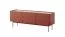 TV-Unterschrank Cascob 01, Keramikrot / Eiche, 55 x 144 x 37 cm, mit 3 Fächern und Soft Close System, robust und stabil, hochwertige Materialien