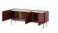TV-Unterschrank Cascob 01, Keramikrot / Eiche, 55 x 144 x 37 cm, mit 3 Fächern und Soft Close System, robust und stabil, hochwertige Materialien