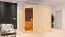 Massivholzsauna Arianna 01, 40 mm Wandstärke - 236 x 184 x 209 cm (B x T x H)
