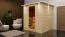 Massivholzsauna Matilde 04, 40 mm Wandstärke - 221 x 198 x 212 cm (B x T x H)