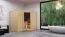 Massivholzsauna Viola 15, 40 mm Wandstärke - 236 x 184 x 206 cm (B x T x H)