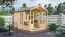 Gartenhaus 2,91 x 2,02 Meter (inkl. Dach) | Natur | Satteldach Abbildung