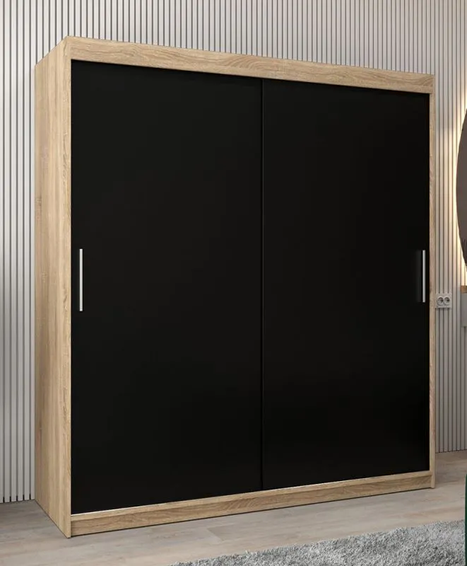 180 cm breiter Kleiderschrank mit 10 Fächern und 2 Türen | Farbe: Sonoma Eiche Abbildung