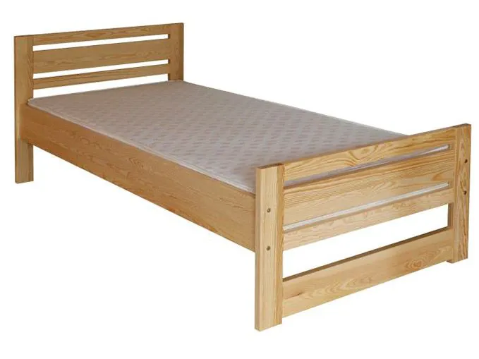 Bettrahmen für Kinder / Kinderbett 100 x 200 cm | Massivholz: Kiefer | Natur Lackiert Abbildung