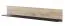 Einfaches Wandregal Vracar 05, Farbe: Eiche Grau / Schwarz, Maße: 24 x 138 x 19,5 cm, aus sehr hochwertigen Materialien, für Wohnzimmer