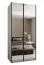 Kleiderschrank / Schiebetürenschrank | 2 Schiebetüren | 2 Kleiderstangen | 245,5 x 100 x 64 cm | 6 Einlegeböden | 6 Fächer | Farbe: Weiß | Soft-Close