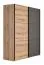 Schiebetürenschrank / Kleiderschrank Sabadell 24, Farbe: Eiche / Grau - Abmessungen: 222 x 179 x 64 cm (H x B x T)