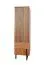Schrank Slatina 47, Farbe: Eiche / Schwarz, teilmassiv - Abmessungen: 203 x 56 x 63 cm (H x B x T)