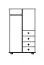 Schmaler Kleiderschrank | 1 Drehtür | 4 Schubladen | mit Kleiderstange | 80 cm breit | Massivholz | Farbe: Natur Abbildung