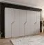 Drehtürenschrank | Farbe: Kaschmir | 6 Türen | 3 Kleiderstangen | ABS-Kanten | Griffe: Kaschmir | Maße: 300 x 52 x 202 cm | Soft-Close-Funktion | 3 Fächer