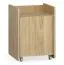 Rollcontainer | Farbe: Eiche | 1 Tür | Maße: 40 x 40 x 55 cm | 2 Fächer | 4 Rollen | Soft-Close-Funktion | abschließbare Tür | inkl.. Bremsen | ABS-Kantenschutz