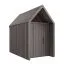 Steiner Shopping Gartenhütte mit Satteldach | Dreieckfenster | Grau-Braun | Grundfläche: 4,50 m² | Skandinavischer Style | Außenmaße: 162,4 x 207,7 cm | Malmö 20
