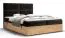 Doppelbett mit weichen Veloursstoff Pilio 37, Farbe: Schwarz / Eiche Golden Craft - Liegefläche: 160 x 200 cm (B x L)