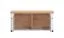 Helle Garderobe - Set C Banat, 5-teilig, Farbe: Weiß Matt / Eiche Artisan, ein Garderobenschrank, ein Spiegel, eine Kommode, ein Schuhschrank und eine Garderobe mit vier Haken