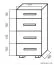 Kommode Garut 08, Farbe: Sonoma Eiche - Abmessungen: 66 x 35 x 50 cm (H x B x T)
