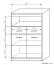 Kommode Pasuruan 05, Farbe: Nuss / Ahorn - Abmessungen: 130 x 85 x 37 cm (H x B x T)