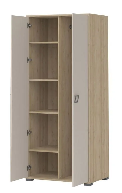 84 cm breiter Kleiderschrank mit 2 Türen | Farbe: Buche Abbildung