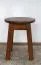 Hocker Kiefer massiv Vollholz Eichefarben 004 -  Abmessung: 45 x 35 cm (H x Ø)