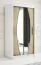 100 cm breiter Kleiderschrank mit 5 Fächern und 2 Türen | Farbe: Sonoma Eiche / Weiß Abbildung