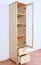 40 cm breiter Kleiderschrank mit 1 Tür, 4 Fächern und 2 Schubladen aus Massiv-Holz | Farbe: Natur | Tiefe: 50 cm Abbildung