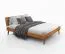 Doppelbett / Gästebett Engordany 10 | Buche Vollholz massiv | lackiert | Liegefläche: 180 x 200 cm | Farbe: Eiche Rustikal | mit stabiler Kopfstütze | zeitloses Design