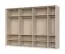 Drehtürenschrank mit LED-Rahmen Neiafu 81, Farbe: Kaschmir, Soft-Close-Funktion, Maße: 226 x 322 x 60 cm, vier Kleiderstangen, zwölf Einlegeböden