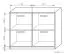 Schuhschrank Pamanukan 16, Farbe: Erle - Abmessungen: 91 x 113 x 20 cm (H x B x T)