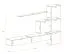 Wohnwand Balestrand 140, Farbe: Weiß / Eiche Wotan - Abmessungen: 200 x 310 x 40 cm (H x B x T), mit Push-to-open Funktion