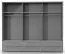 Großer Kleiderschrank | 6 Drehtüren | 6 Schubladen | 3 Fächer | mit 3 Kleiderstangen | 272 cm breit | Farbe: Weiß Abbildung
