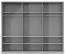 Großer 277 cm breiter Kleiderschrank mit 6 Türen | Farbe: Weiß Abbildung