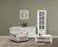 Vitrine Bibaor 02, Farbe: Eiche Weiß - 209 x 67 x 41 cm (H x B x T)