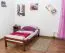Einfaches Jugendbett / Kinderbett "Easy Premium Line" K1/1n, Buchenholz massiv, Dunkelbraun - Matratzenmaße 90 x 200 cm, elegant