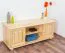 TV-Unterschrank Kiefer Vollholz massiv natur 001 - Abmessung 55 x 136 x 47 cm (H x B x T)