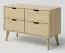 Kommode Kiefer massiv natur Aurornis 34 - Abmessungen: 64 x 96 x 40 cm (H x B x T)