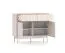 Kommode Humboldt 06 |2 Türen | 3 Schubladen | Farben: Eiche Cremona / Kaschmir | Beine: Metall | Maße: 104 x 40 x 85 cm | Soft-Close