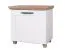 Sitzbank mit Stauraum / Schuhschrank Cuenca 09, Farbe: Eiche / Weiß - Abmessungen: 60 x 60 x 39 cm (H x B x T)