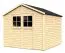 Holz-Gartenhaus 2,39 x 2,44 Meter (inkl. Dach) | Natur | Satteldach Abbildung