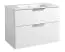 Waschtischunterschrank Bilaspur 03, Farbe: Weiß matt – Abmessungen: 62 x 81 x 46 cm (H x B x T)