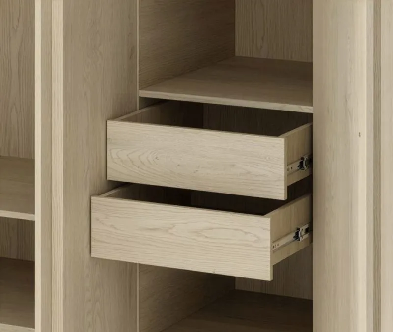 Schubladen für Kleiderschrank Edegem 02 | 2 Sück | Farbe: Eiche Cremona