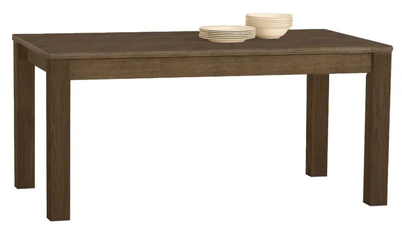 Esstisch ausziehbar Bujari 08 (eckig), Farbe: Dunkelbraun, Eiche – teilmassiv – 140 – 200 x 90 cm (B x T)