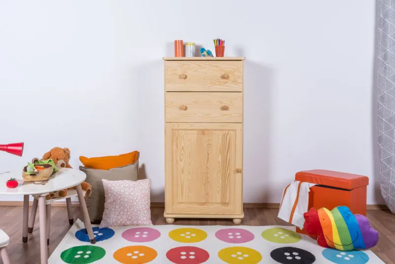 Kommode mit Schubladen Vollholz 60 cm