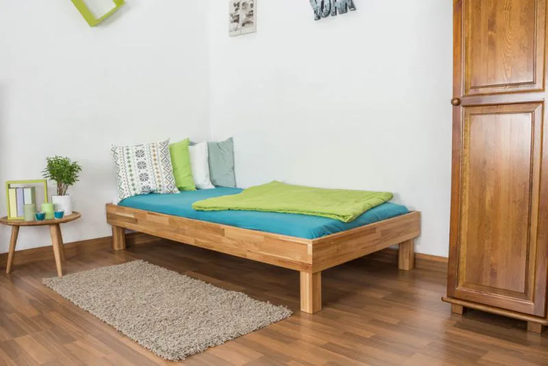 Futonbett / Massivholzbett Wooden Nature 04 Eiche geölt - Liegefläche 90 x 200 cm (B x L)